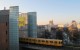 Train leaving Gleisdreieck